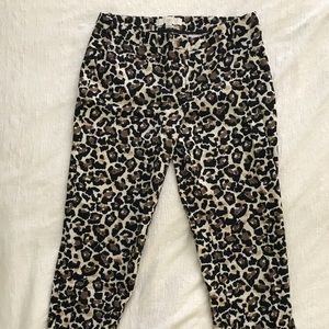 Cheetah Loft dress pants ankle cropped size 4